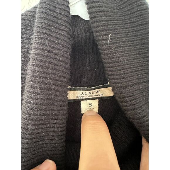 J. Crew Womens 100% Cashmere Pullover Turtleneck Sweater Black Size Small - Picture 5 of 8